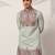 Pistachio viscose silk multi color thread with sequence embroidered work kurta bottom