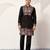 Black viscose silk multi color thread with sequence embroidered work kurta bottom