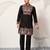 Black viscose silk multi color thread with sequence embroidered work kurta bottom