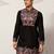 Black viscose silk multi color thread with sequence embroidered work kurta bottom