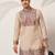 Beige viscose silk multi color thread with sequence embroidered work kurta bottom