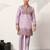 Lavender viscose silk multi color thread with sequence embroidered work kurta bottom