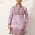 Lavender viscose silk multi color thread with sequence embroidered work kurta bottom