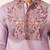 Lavender viscose silk multi color thread with sequence embroidered work kurta bottom