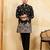 Black viscose silk multi thread & sequence embroidered work kurta