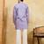 Lavender viscose silk multi thread & sequence embroidered work kurta