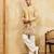 Yellow viscose silk multi thread & sequence embroidered work kurta
