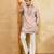 pink silk multi thread & sequence embroidered work kurta