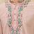 pink silk multi thread & sequence embroidered work kurta