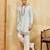 Sky blue khadi silk multi thread & sequence embroidered work kurta