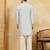 Sky blue khadi silk multi thread & sequence embroidered work kurta