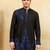 Black khadi silk multi thread & sequence embroidered work kurta