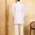 White khadi silk multi thread & sequence embroidered work kurta