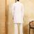 White khadi silk multi thread & sequence embroidered work kurta
