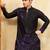 Black khadi silk multi thread & sequence embroidered work kurta