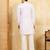 White khadi silk multi thread & sequence embroidered work kurta