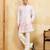 White khadi silk multi thread & sequence embroidered work kurta