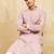 Pink viscose silk multi thread & sequence embroidered work kurta