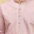 Pink viscose silk multi thread & sequence embroidered work kurta