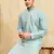 Sky blue viscose silk multi thread & sequence embroidered work kurta
