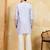 Sky blue viscose silk multi thread & sequence embroidered work kurta