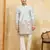 Pistachio viscose silk multi thread & sequence embroidered work kurta