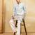 Pistachio viscose silk multi thread & sequence embroidered work kurta