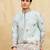 Pistachio viscose silk multi thread & sequence embroidered work kurta