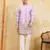 Lavender viscose silk multi thread & sequence embroidered work kurta