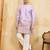 Lavender viscose silk multi thread & sequence embroidered work kurta