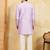 Lavender viscose silk multi thread & sequence embroidered work kurta