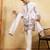 White viscose silk thread & sequence embroidered work kurta with dupatta