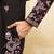 Black viscose silk thread & sequence embroidered work kurta with dupatta