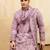 Pink viscose silk thread & sequence embroidered work kurta with dupatta