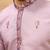 Pink viscose silk thread & sequence embroidered work kurta with dupatta