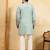 Pistachio viscose silk thread & sequence embroidered work kurta with dupatta