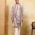 Ivory viscose silk thread & sequence embroidered work kurta with dupatta
