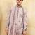 Ivory viscose silk thread & sequence embroidered work kurta with dupatta