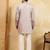 Ivory viscose silk thread & sequence embroidered work kurta with dupatta
