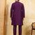 Purple viscose silk real mirror with multi thread embroidered work kurta