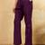Purple viscose silk real mirror with multi thread embroidered work kurta