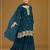 Teal georgette semi stitched wedding suits