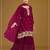 Maroon georgette semi stitched wedding suits