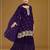 Purple georgette semi stitched wedding suits