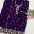 Purple georgette semi stitched wedding suits