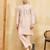 Beige viscose silk real mirror with multi thread embroidered work kurta