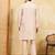 Beige viscose silk real mirror with multi thread embroidered work kurta