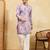 Dusty purple viscose silk multi thread & sequence embroidered work kurta