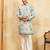 Pistachio viscose silk multi thread & sequence embroidered work kurta