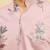 Pink viscose silk multi thread & sequence embroidered work kurta